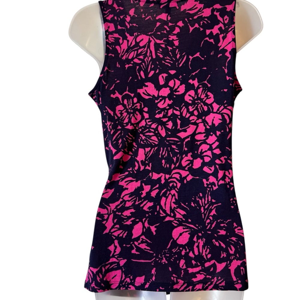 NWT Talbots Sleeveless Top in Vibrant Pink and Navy XSMALL Bin #6 - Picture 5 of 9